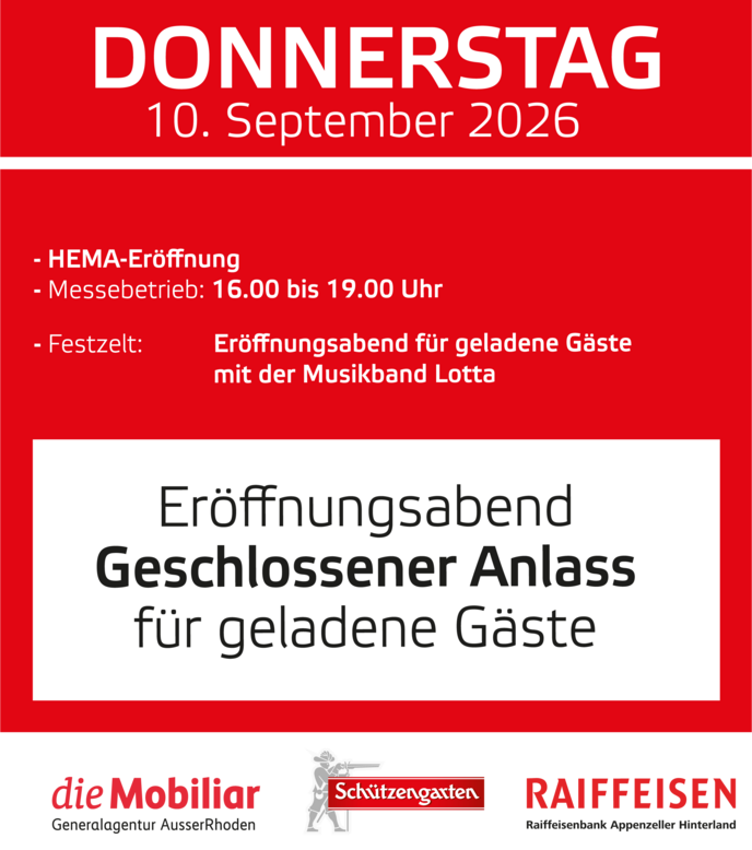 Programm HEMA 2026 – Donnerstag